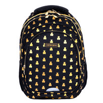 Plecak szkolny dla dziewczynki Astrabag Golden Teddy AB300 miś czarny klasa 4-8