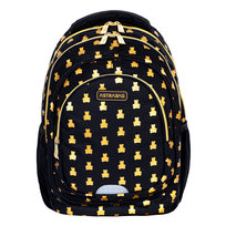 Plecak szkolny dla dziewczynki Astrabag Golden Teddy AB330 miś czarny klasa 1-3