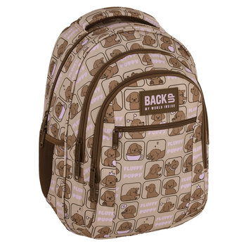 Plecak szkolny dla dziewczynki BackUp Model O Fluffy Puppy pies brązowy - BackUp