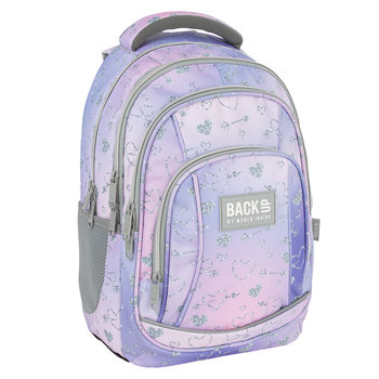 Plecak szkolny dla dziewczynki BackUp serca fioletowy - BackUp