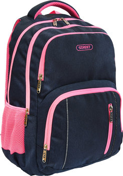 Plecak szkolny dla dziewczynki granatowo-różowy Eurocom dwukomorowy - Street