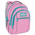 Plecak szkolny dla dziewczynki jasnoróżowy BackUp trzykomorowy - BackUp
