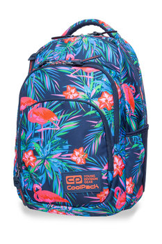 Plecak szkolny dla dziewczynki niebieski CoolPack  kwiaty dwukomorowy - CoolPack