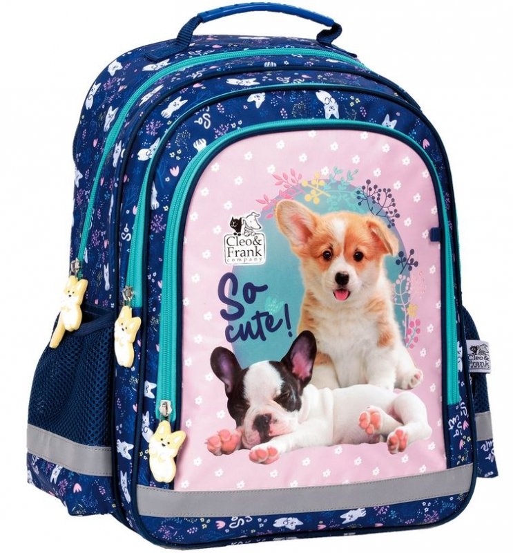 Фото - Шкільний рюкзак (ранець) Plecak szkolny dla dziewczynki niebieski Derform Kot trzykomorowy