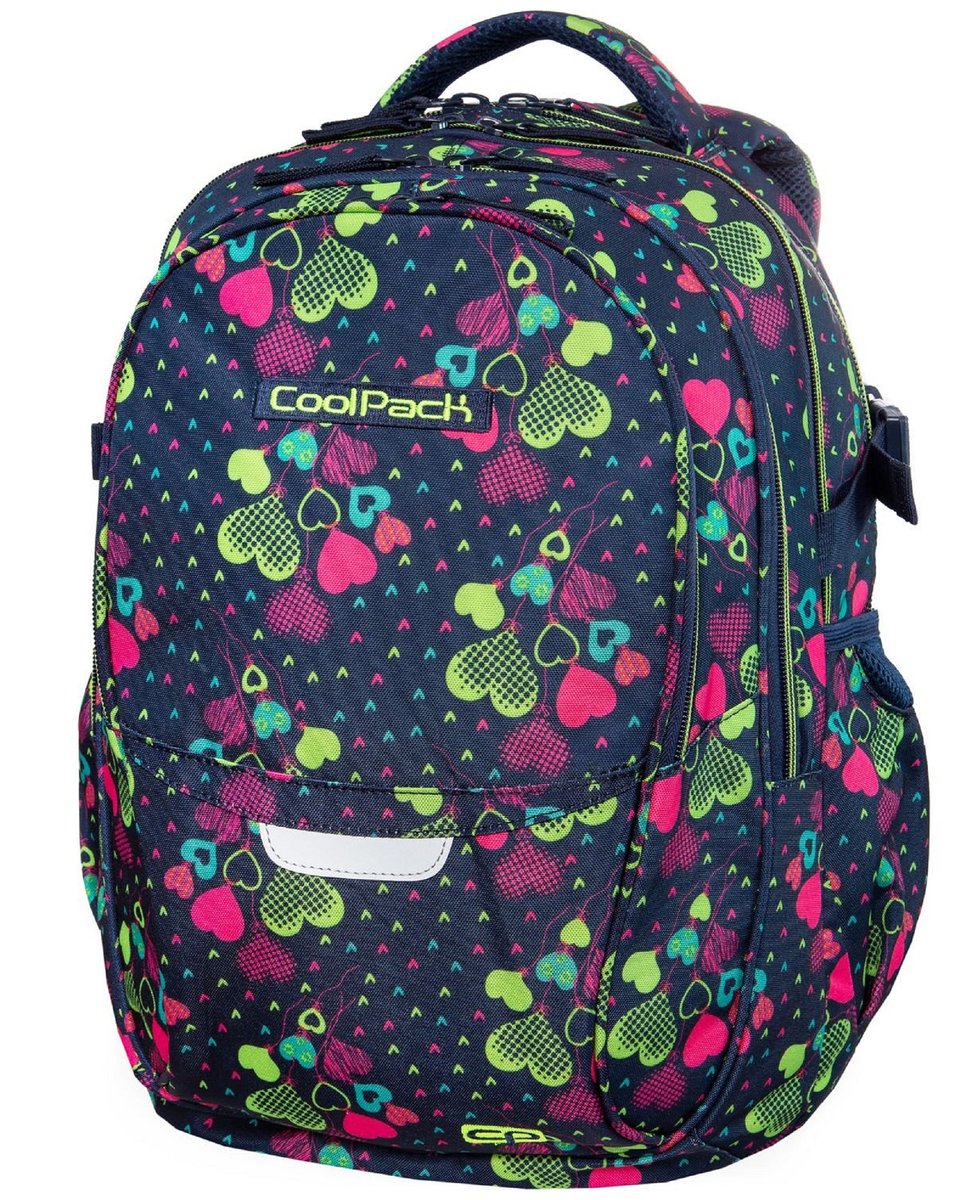 Zdjęcia - Plecak szkolny (tornister) CoolPack Plecak szkolny dla dziewczynki różnokolorowy  serce wielokomorowy 