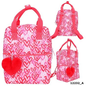 Plecak szkolny dla dziewczynki, serce, czerwony, Depesche - Depesche