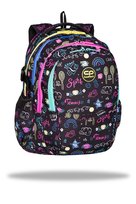 Plecak szkolny dla dziewczynki, z napisami, granatowy, Patio CoolPack