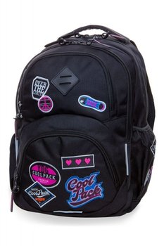 Plecak szkolny młodzieżowy czarny Coolpack CP Badges Bentley dwukomorowy - CoolPack
