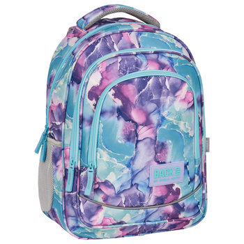 Plecak szkolny młodzieżowy dla dziecka Farby fantazja kolorów fiolet i róż - Derform