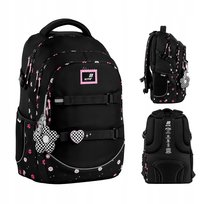 Plecak Szkolny Młodzieżowy Dla Dziewczyny Czarny Kratka Kite