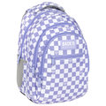 Plecak szkolny młodzieżowy dla dziewczyny fioletowa kratka Szachy BackUp - BackUp