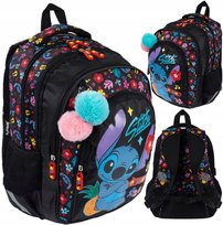 PLECAK SZKOLNY MŁODZIEŻOWY St.Majewski STITCH ALOHA CZARNY St.Right
