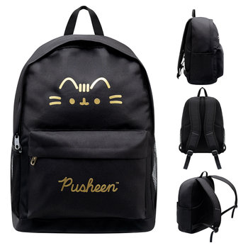 Plecak szkolny, Pusheen, jednokomorowy, czarno - złoty kot - Empik