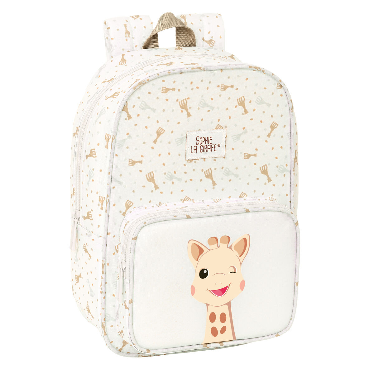 Plecak szkolny Sophie la Girafe Beżowy 20 x 28 x 8 cm - żyrafa Sophie ...