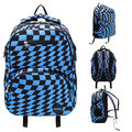 Plecak Szkolny, Square It!, Dwukomorowy, Kratka, Niebieski - Paperdot