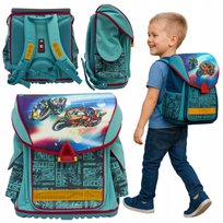 Plecak szkolny tornister lekki dla dziecka chłopca turkusowy 1,10kg 18L