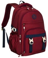 Plecak szkolny tornister młodzieżowy dla chłopca dziewczynki Peterson duży czerwony bordowy