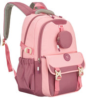 Plecak szkolny tornister sportowy do szkoły dla dzieci pojemny Peterson różowy