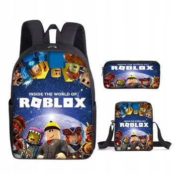 PLECAK SZKOLNY ZESTAW 3 CZĘŚCI SASZETKA TOREBKA PIÓRNIK DLA DZIECI ROBLOX