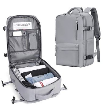 PLECAK turystyczny bagaż podręczny do samolotu torba podróżna szara - Inna marka