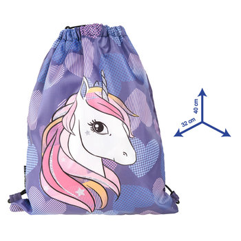 Plecak Worek dla dziewczynki fioletowy Smiki Jednorożec Unicorn - Smiki