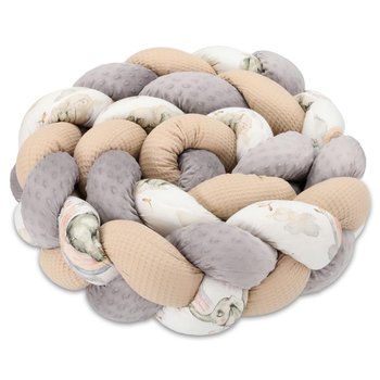 Pleciona poduszka dla dzieci 300 cm - Puszysta poduszka do przytulania lub poduszka dekoracyjna do pokoju dziecięcego Słoń - Totsy Baby