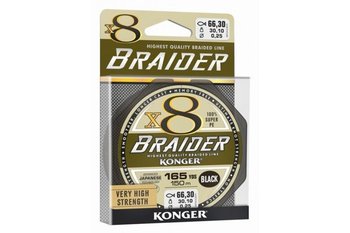 Plecionka Konger Braider X8 Black 0,18 / 150 - Konger