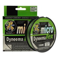 Plecionka wędkarska tonąca 0.12 mm 150 / 300 m zielona Dyneema Tex FL
