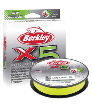 Plecionki Berkley X5 Braid Flame Green 150m 0,06 mm - Berkley