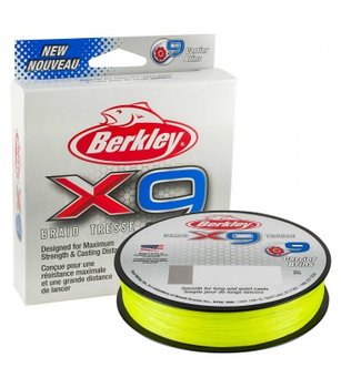 Plecionki Berkley X9 Braid Fluro Green 150m 0,25 mm - Berkley