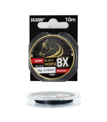 Zdjęcia - Zanęta / przynęta Jaxon Plecionki  Black Horse 8X Premium 10m 0,10 mm 