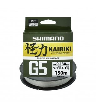 Plecionki Shimano Kairiki G5 Steel Gray 150m 0,13 mm - Shimano