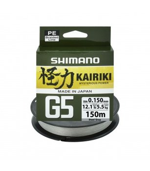 Plecionki Shimano Kairiki G5 Steel Gray 150m 0,15 mm - Shimano