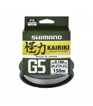 Plecionki Shimano Kairiki G5 Steel Gray 150m 0,18 mm - Shimano