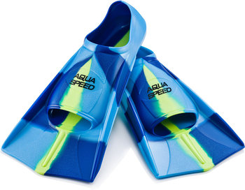 Płetwy treningowe, rozmiar 39/40 (250-255 mm) 82 - niebieski / jasnoniebieski / fluo zielony - Aqua-Speed