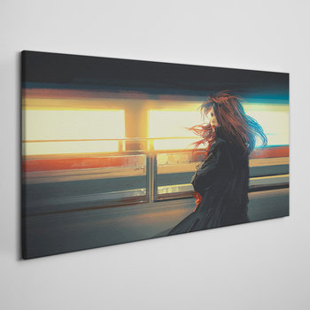 Płótno obraz na ścianę Kobieta cyberpunk 100x50 cm - Coloray