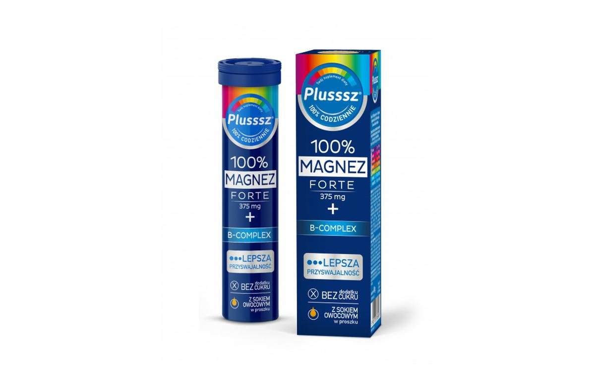 Plusssz 100% Magnez Forte + B-complex, Suplement Diety, 20 Tabletek ...