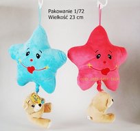 Plusz Gwiazdka z misiem -pozytywka naciągana 2 kolory (DEEF 56471) DEEF