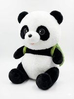 PLUSZOWA PANDA Z PLECAKIEM AWOKADO 50CM