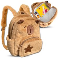 Pluszowy Plecak dziecięcy dla przedszkolaka Kapibara zamek