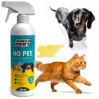 Płyn Środek Spray Preparat przeciw Obsikiwaniu Kotów Psów Odstrasza Koty Psy NO PEE Green Pest 500ml