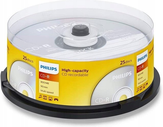 Płyta CD Philips CD-R 800 MB 25 szt. - Philips | Sklep EMPIK.COM
