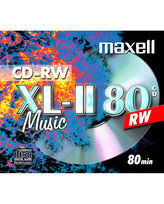 Płyta CD-RW Maxell MUSIC XLii Audio 80 Min. 1szt WIELOKROTNEGO ZAPISU