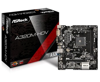 Płyta główna ASROCK A320M-HDV R3.0, AM4, micro ATX - ASRock