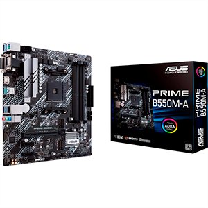 Płyta główna ASUS AMD B550 (Ryzen AM4) w formacie micro ATX z dwoma gniazdami M.2, PCIe 4.0, 1 Gb Ethernet, HDMI/D-Sub/DVI, SATA 6 Gb/s, USB 3.2 Gen 2 Type-A i obsługą nagłówków Aura Sync RGB - ASUS