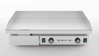 Płyta grillowa w połowie żebrowana HENDI SMART gładka/ryflowana 400V/4400W