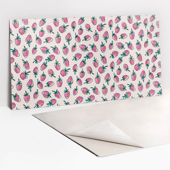 Płyta Samoprzylepna Na Ścianę 100x50 cm - Różowe truskawki - Tulup