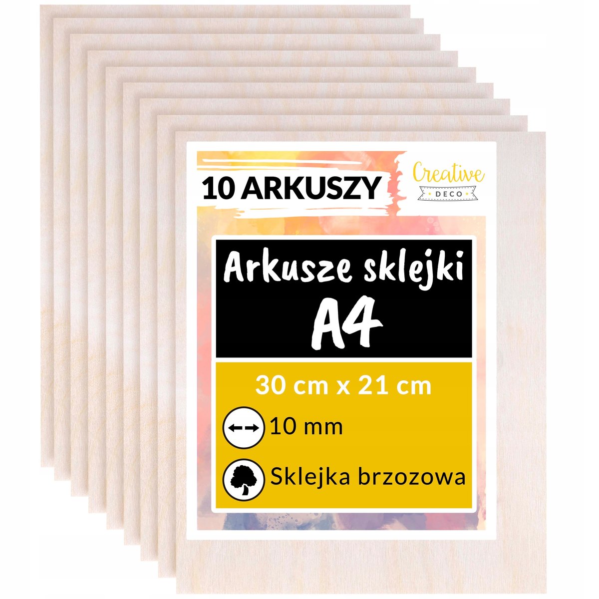 P yta Sklejka Do Ci cia Laserem Grawerowania Dekoracji 10mm A4 X 10 