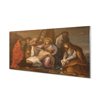 Płyta szklana dekor +klej Ukrzyżowany Jezus 120x60 - Tulup