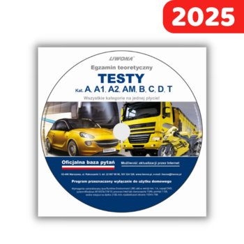 PŁYTA Testy 2025 bezterminowa ! Prawo Jazdy kategorii A A1 A2 AM B C D T + dział nauka - Inny producent